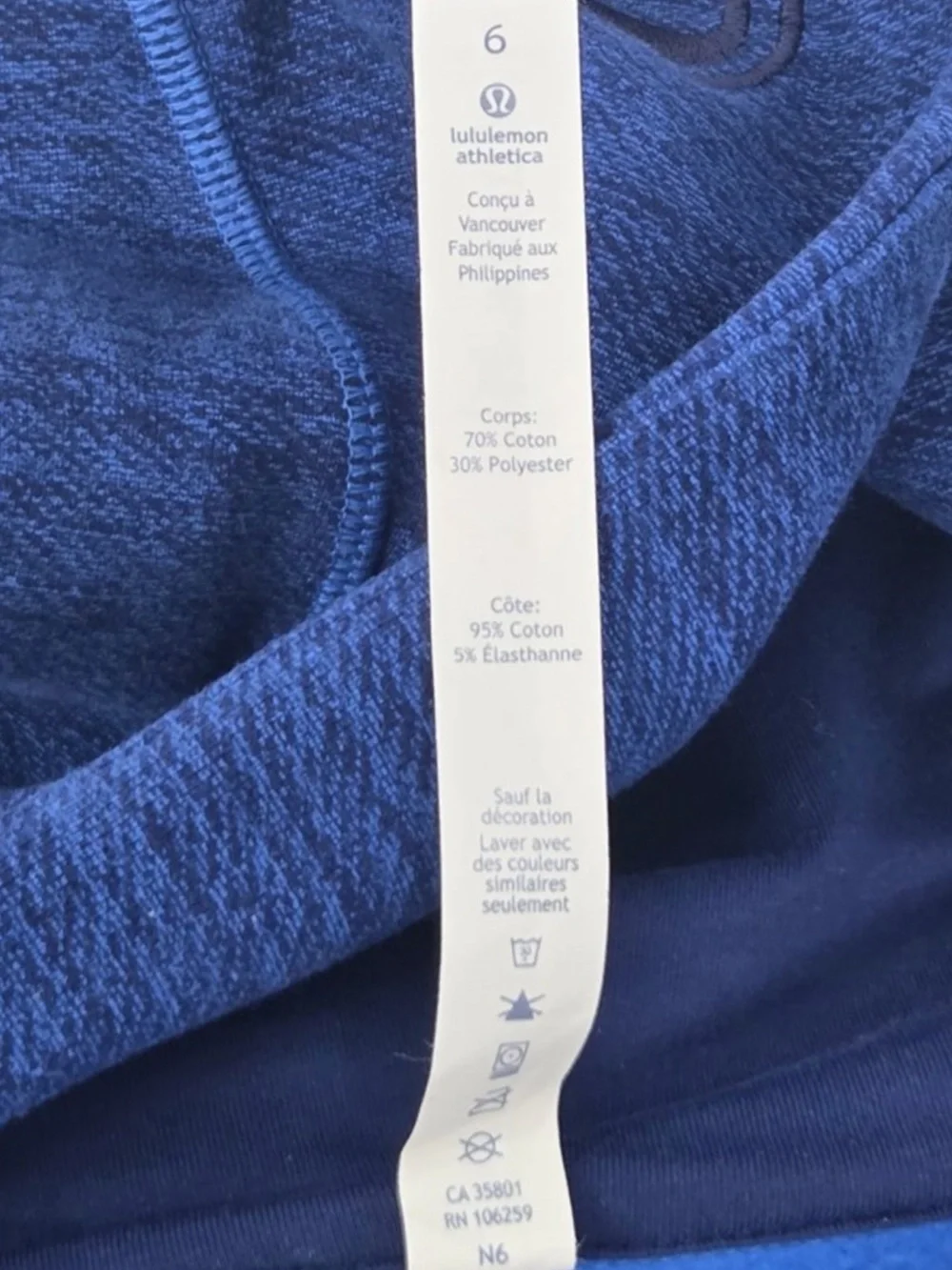 Lululemon Women’s Zip-Up Hooded Jacket in Blue